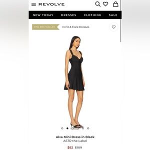 NWT. Astr the Label Alva Mini Dress in Black